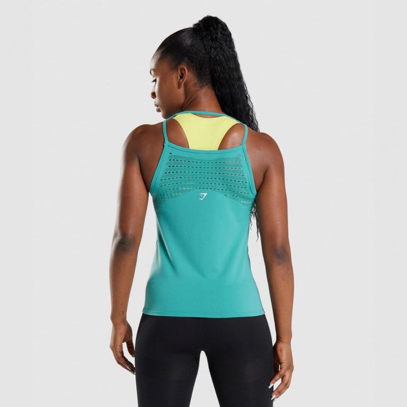 αμανικα μπλουζακια Gymshark Energy Seamless Loose Fauna Teal | 739FASLIQ