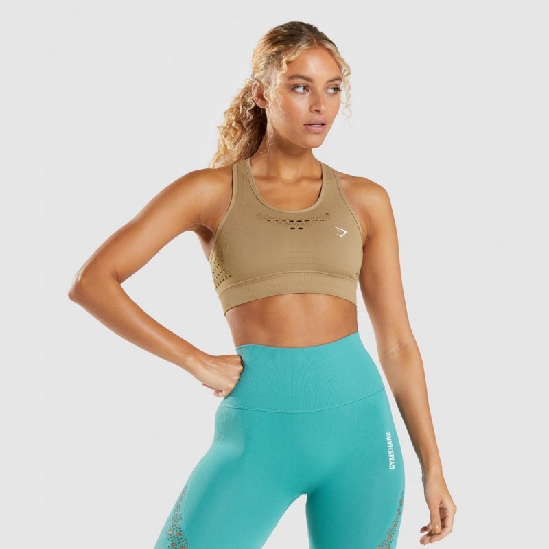 Αθλητικο Σουτιεν Gymshark Energy Seamless καφε | 789YEIXTQ
