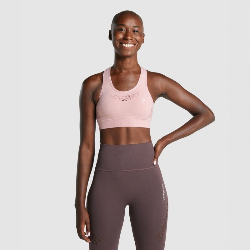 Αθλητικο Σουτιεν Gymshark Energy Seamless ανοιχτο ροζ | 637DUQMCG