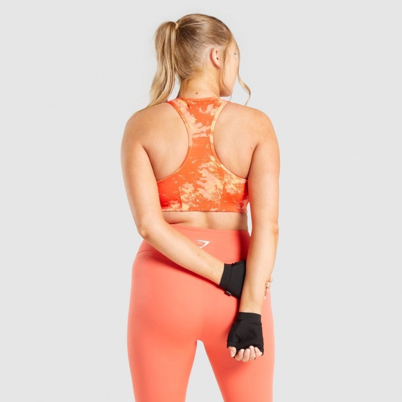 Αθλητικο Σουτιεν Gymshark Essential Racer Back Αθλητικά πορτοκαλι καμουφλάζ | 132HULNCR