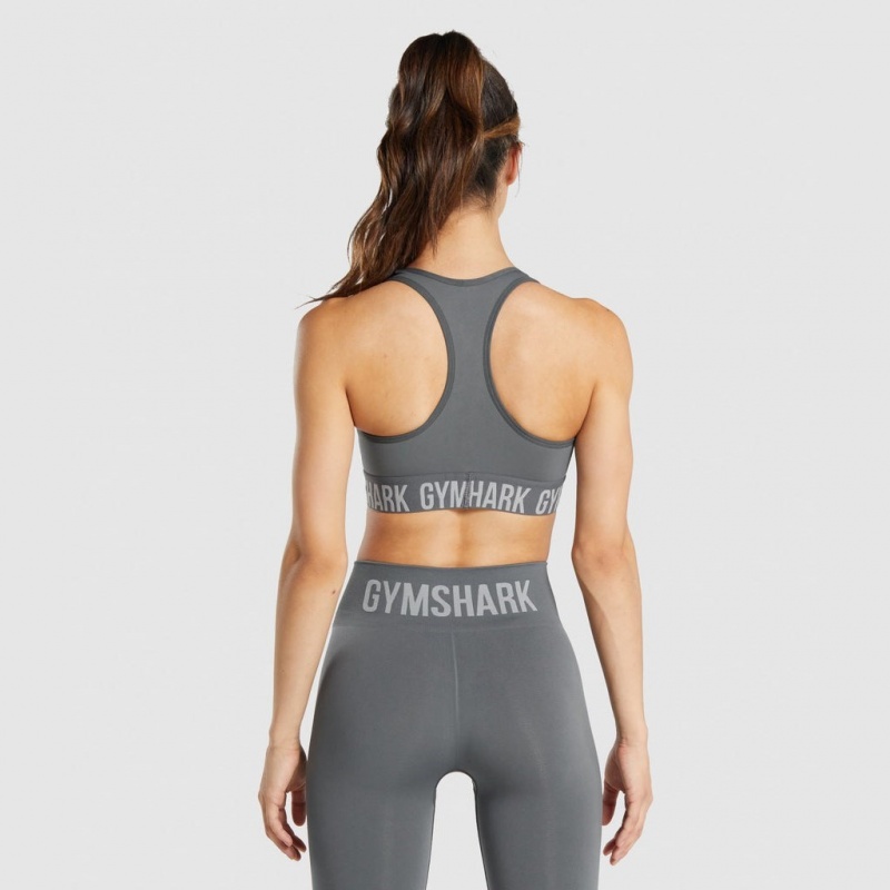Αθλητικο Σουτιεν Gymshark Fit Seamless Charcoal | 124YJKZQL