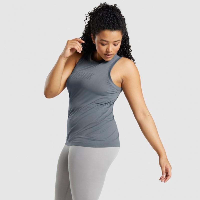 αμανικα μπλουζακια Gymshark Fit Seamless Charcoal | 237LGYQRM