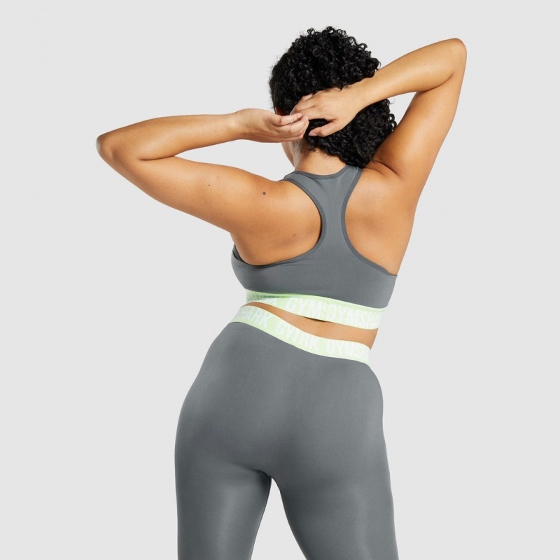Αθλητικο Σουτιεν Gymshark Fit Seamless Charcoal | 806OVNHEZ