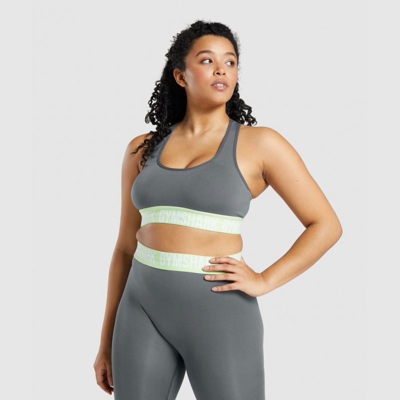 Αθλητικο Σουτιεν Gymshark Fit Seamless Charcoal | 806OVNHEZ