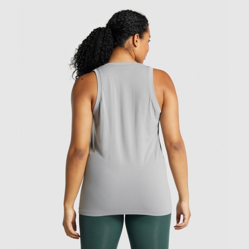 αμανικα μπλουζακια Gymshark Fit Seamless Loose γκρι | 507LIADXZ