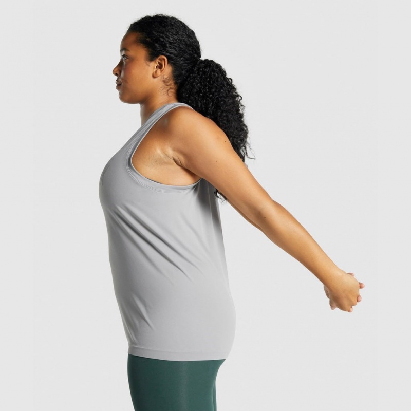 αμανικα μπλουζακια Gymshark Fit Seamless Loose γκρι | 507LIADXZ