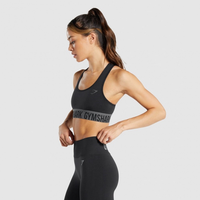 Αθλητικο Σουτιεν Gymshark Fit Seamless μαυρα | 401EHIGZA
