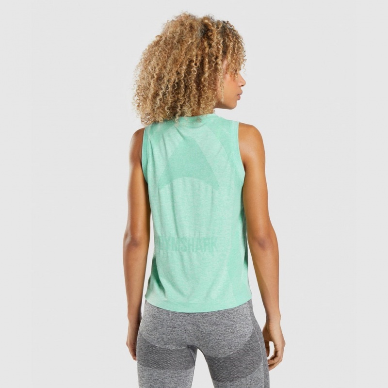 αμανικα μπλουζακια Gymshark Flex Loose πρασινο | 650VHXGQR