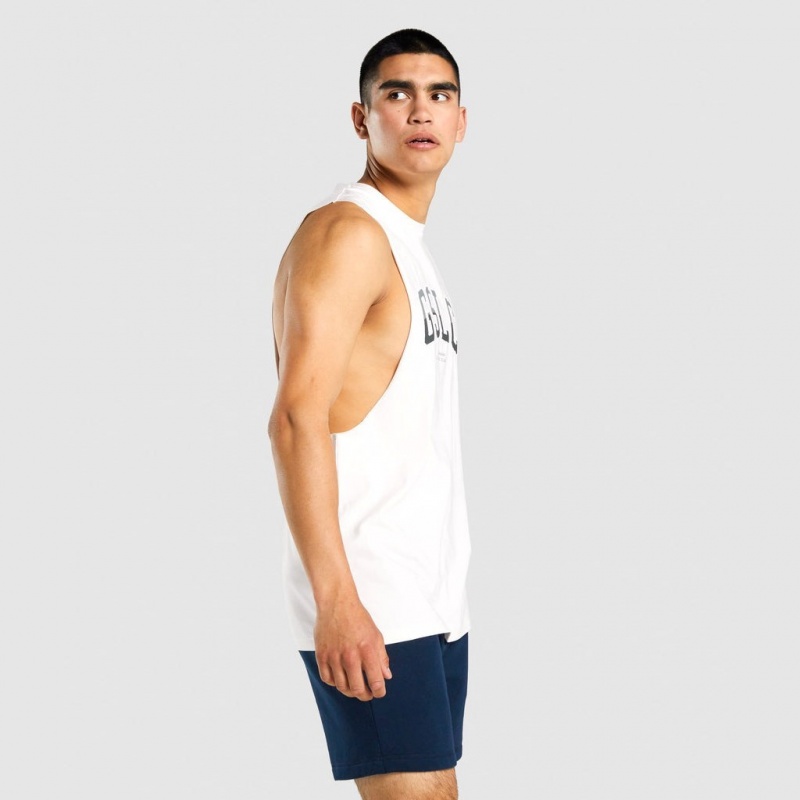 αμανικα μπλουζακια Gymshark GSLC Collegiate Drop Arm κρέμα | 907FPWRUE