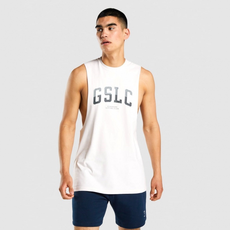 αμανικα μπλουζακια Gymshark GSLC Collegiate Drop Arm κρέμα | 907FPWRUE