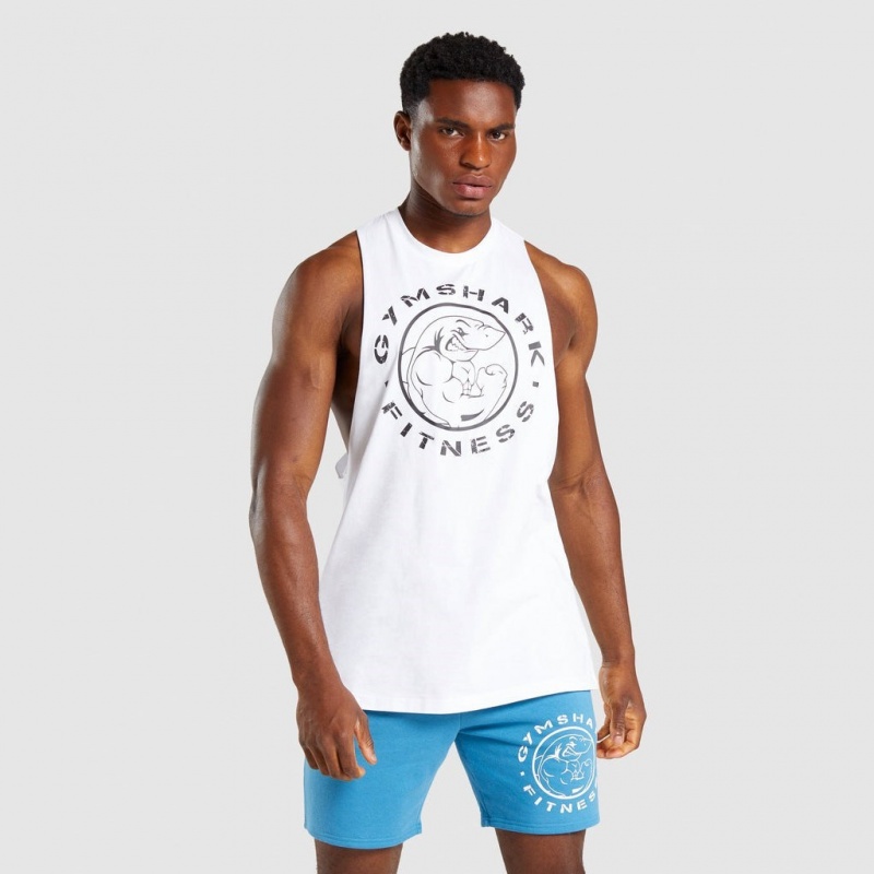αμανικα μπλουζακια Gymshark Legacy Drop Arm ασπρα | 068XNVWTD