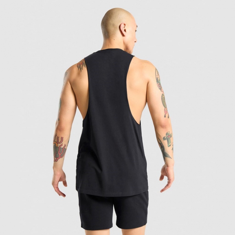 αμανικα μπλουζακια Gymshark Legacy Drop Arm μαυρα μαυρα | 483ZISJGH