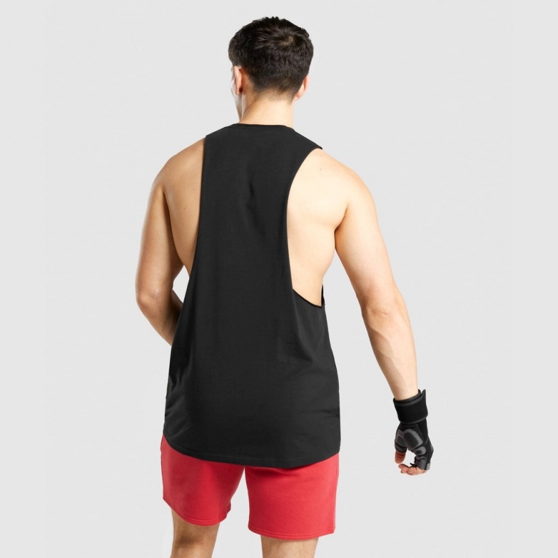 αμανικα μπλουζακια Gymshark Legacy Drop Arm μαυρα ασπρα | 792OSKXMI