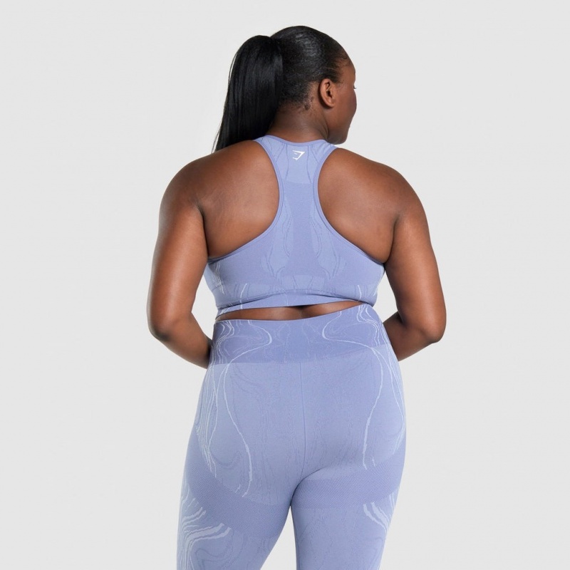 Αθλητικο Σουτιεν Gymshark Mercury Seamless μπλε | 584PELYTJ