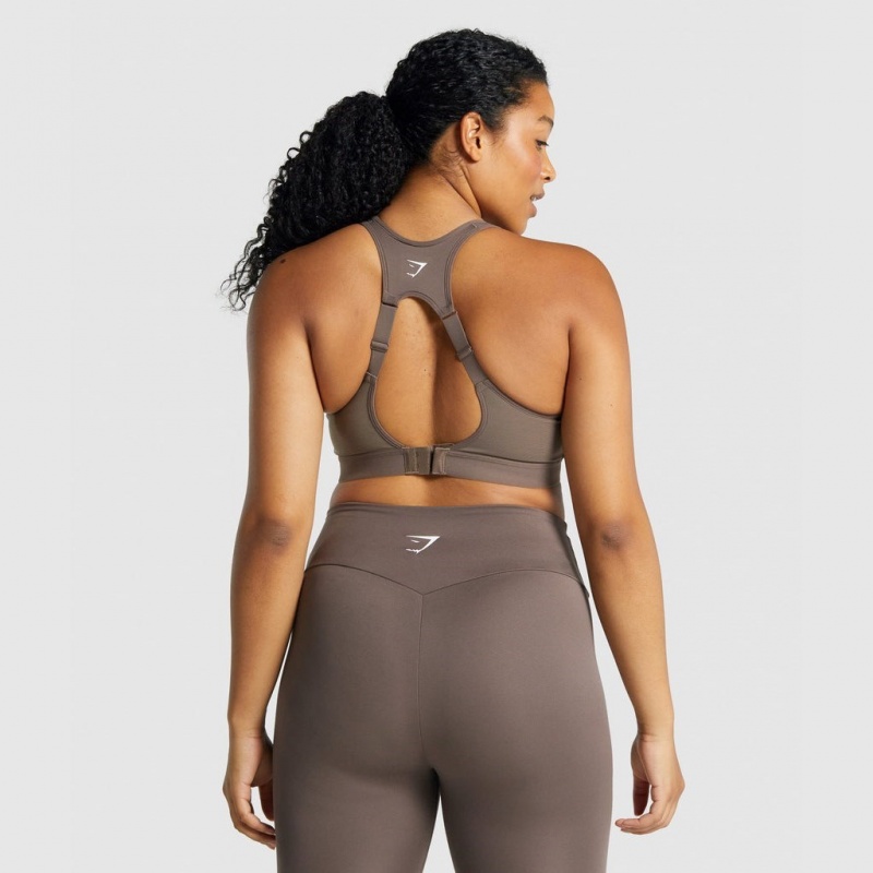 Αθλητικο Σουτιεν Gymshark Open Back Αθλητικά καφε | 302XSIAQB