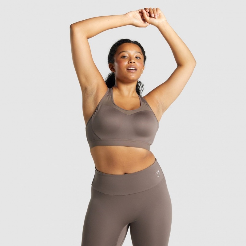Αθλητικο Σουτιεν Gymshark Open Back Αθλητικά καφε | 302XSIAQB
