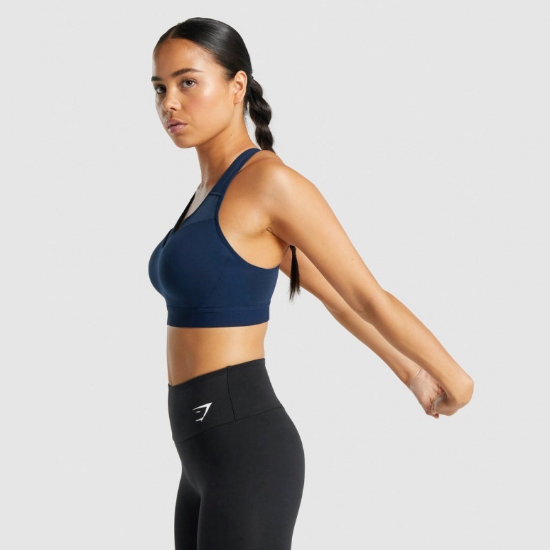 Αθλητικο Σουτιεν Gymshark Open Back Αθλητικά σκουρο μπλε | 951SEIHDW