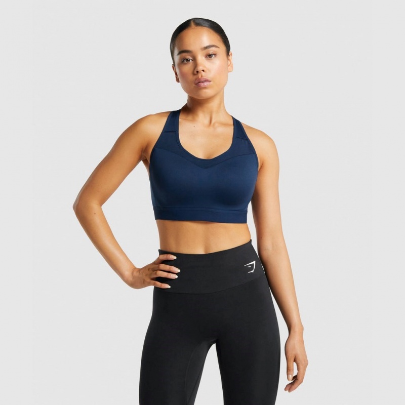 Αθλητικο Σουτιεν Gymshark Open Back Αθλητικά σκουρο μπλε | 951SEIHDW