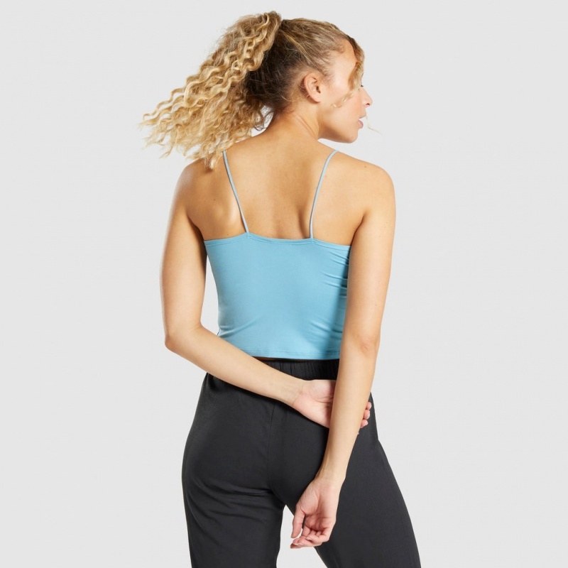 αμανικα μπλουζακια Gymshark Pause Cami ανοιχτο μπλε | 809AUDNGM