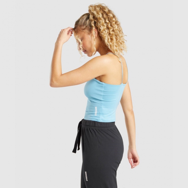 αμανικα μπλουζακια Gymshark Pause Cami ανοιχτο μπλε | 809AUDNGM