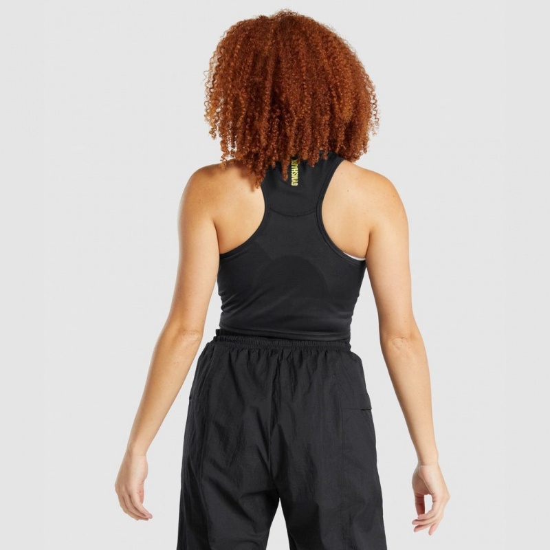 αμανικα μπλουζακια Gymshark Pulse Crop μαυρα | 462WZPIXE