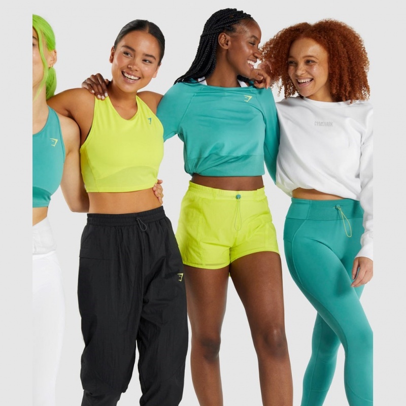 αμανικα μπλουζακια Gymshark Pulse Crop κίτρινα | 896NVDJQH