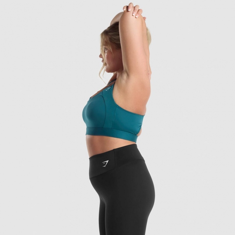 Αθλητικο Σουτιεν Gymshark Racer Back Αθλητικά Teal | 739KJQXRG