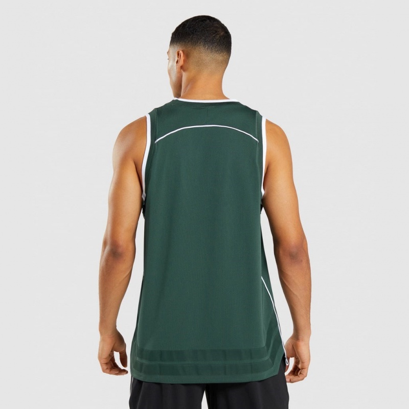 αμανικα μπλουζακια Gymshark Recess Basketball οψιάνος πρασινο ασπρα | 049ASTZPI