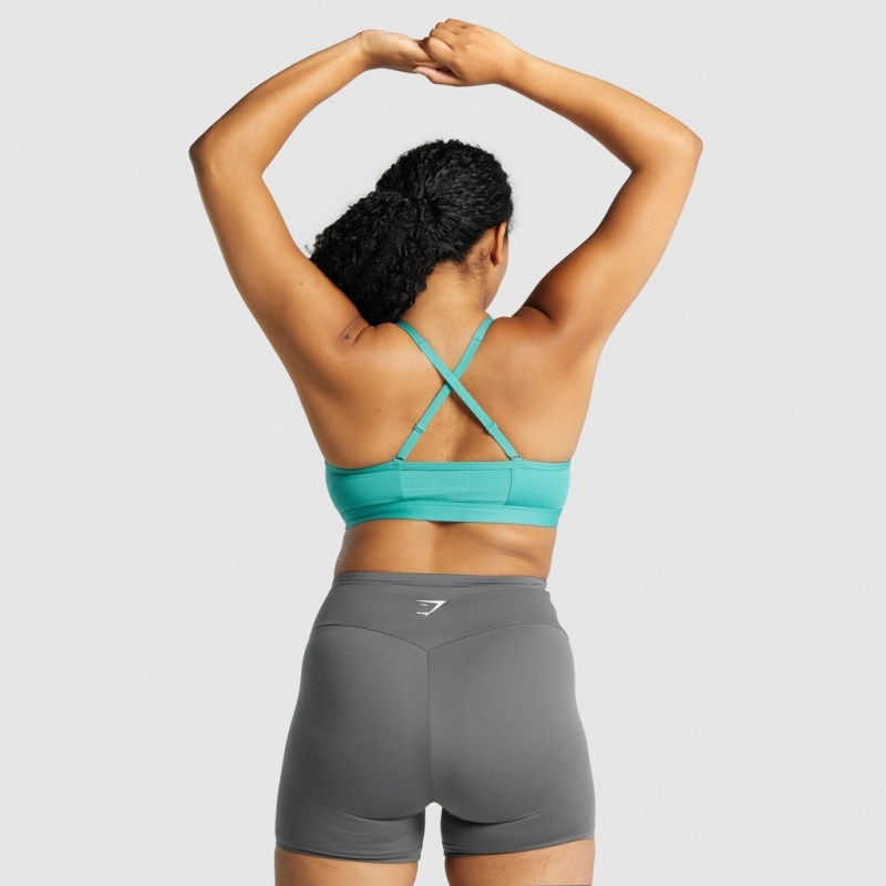 Αθλητικο Σουτιεν Gymshark Ruched Αθλητικά Teal | 703BHUVQO