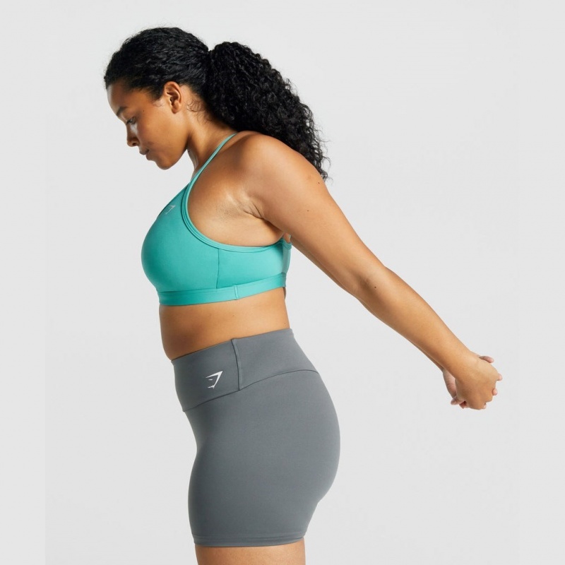 Αθλητικο Σουτιεν Gymshark Ruched Αθλητικά Teal | 703BHUVQO