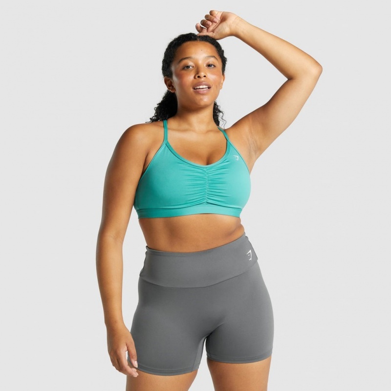 Αθλητικο Σουτιεν Gymshark Ruched Αθλητικά Teal | 703BHUVQO