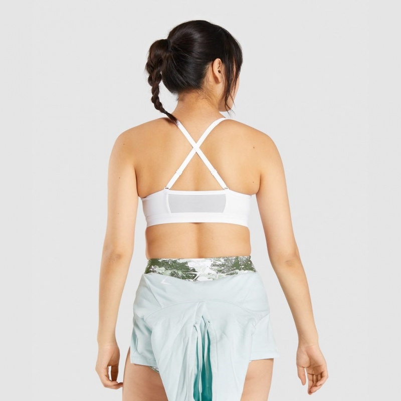 Αθλητικο Σουτιεν Gymshark Ruched Αθλητικά ασπρα | 176JSHLMN