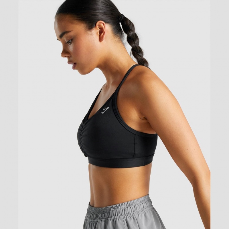 Αθλητικο Σουτιεν Gymshark Ruched Αθλητικά μαυρα | 759TMKSGA