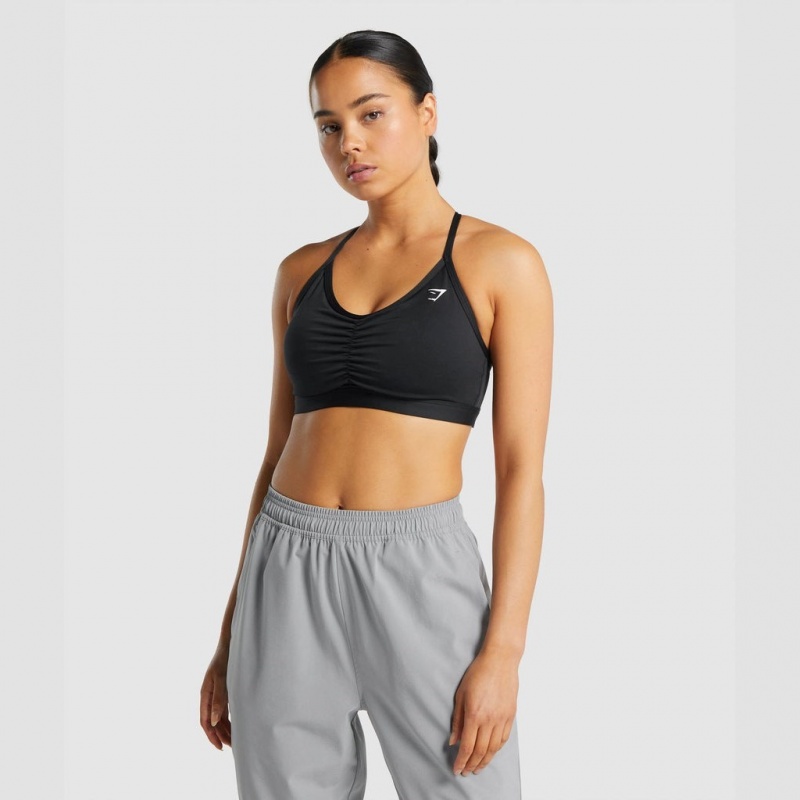 Αθλητικο Σουτιεν Gymshark Ruched Αθλητικά μαυρα | 759TMKSGA