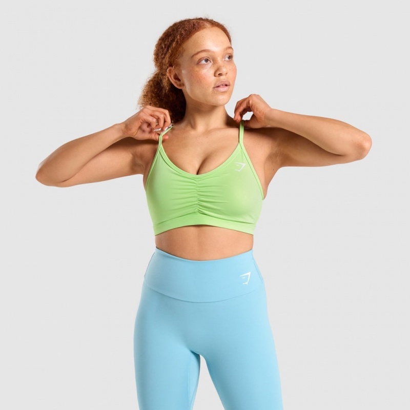 Αθλητικο Σουτιεν Gymshark Ruched Αθλητικά πρασινο | 841ENJXDY