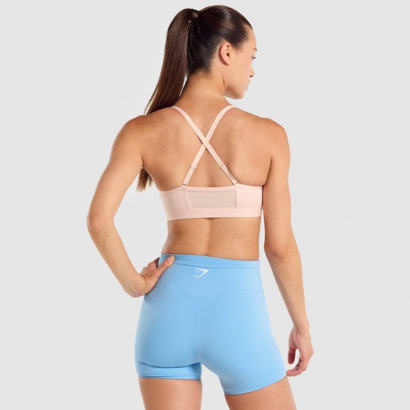 Αθλητικο Σουτιεν Gymshark Ruched Αθλητικά ανοιχτο ροζ | 496PHYTWZ