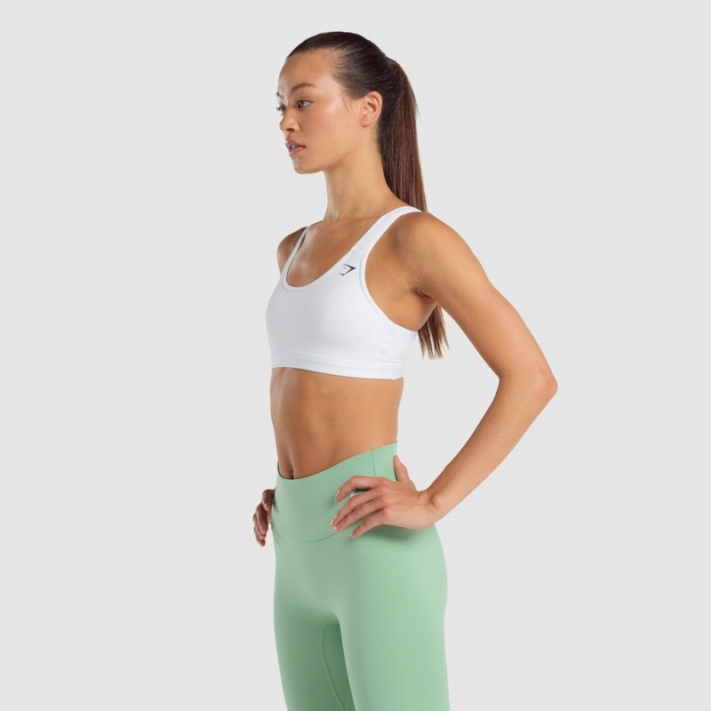 Αθλητικο Σουτιεν Gymshark Scoop Neck Αθλητικά ασπρα | 278PLHAJK
