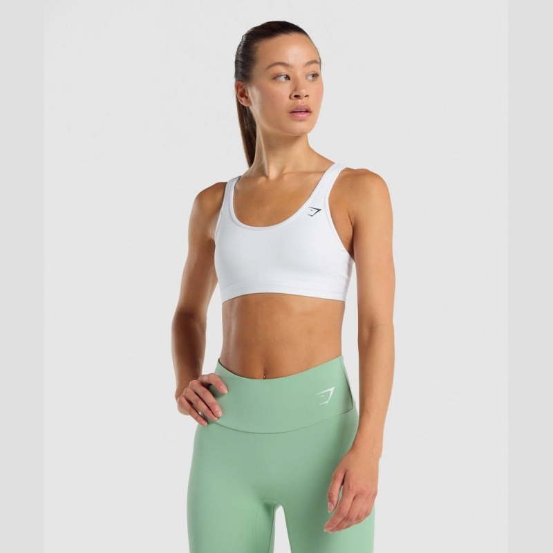 Αθλητικο Σουτιεν Gymshark Scoop Neck Αθλητικά ασπρα | 278PLHAJK