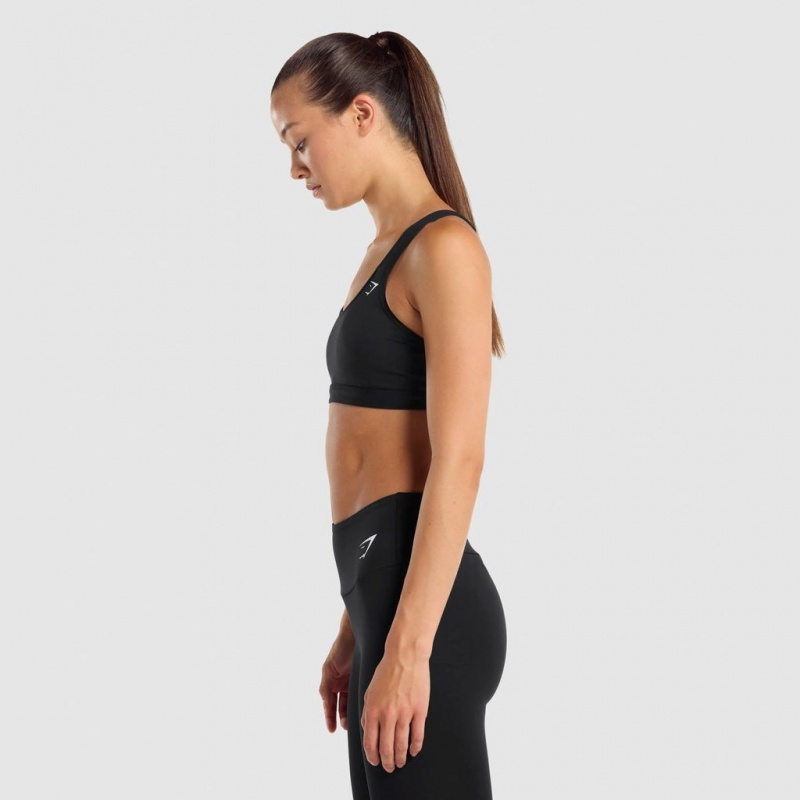 Αθλητικο Σουτιεν Gymshark Scoop Neck Αθλητικά μαυρα | 547ONMKQG