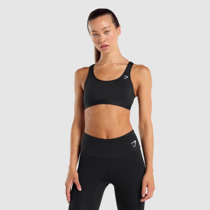 Αθλητικο Σουτιεν Gymshark Scoop Neck Αθλητικά μαυρα | 547ONMKQG