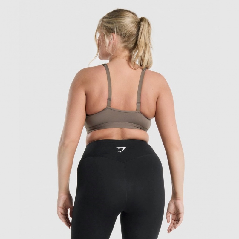 Αθλητικο Σουτιεν Gymshark Scoop Neck Αθλητικά καφε | 987CRFTNI