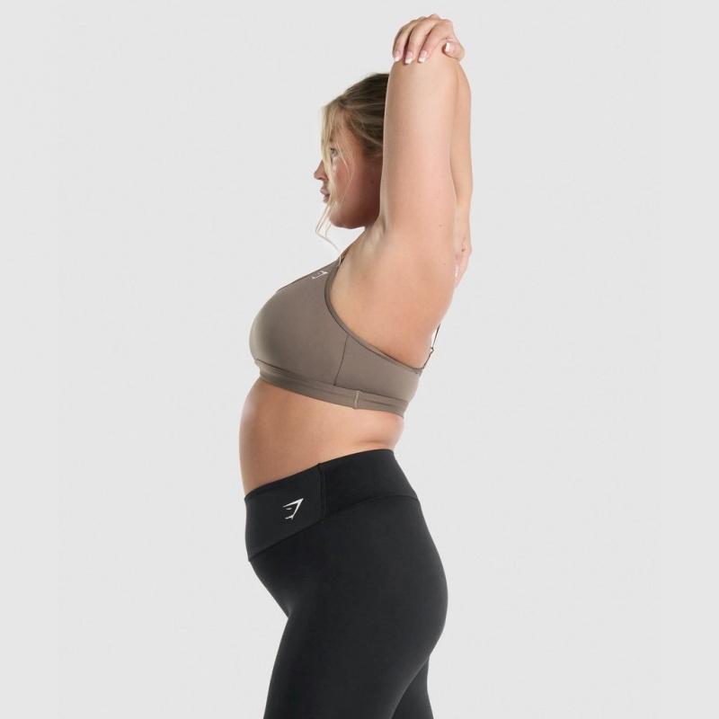 Αθλητικο Σουτιεν Gymshark Scoop Neck Αθλητικά καφε | 987CRFTNI