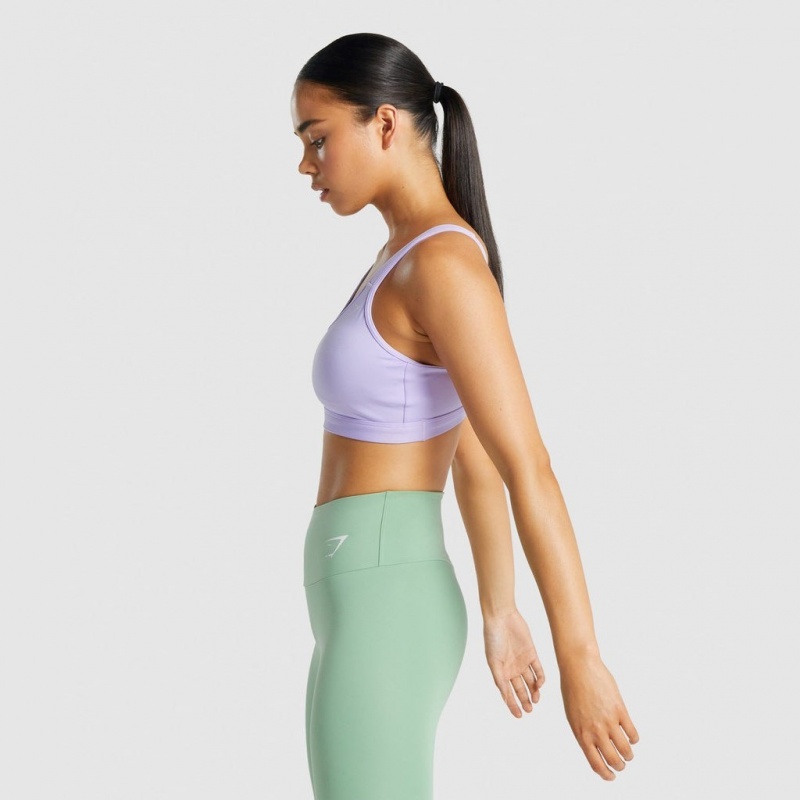 Αθλητικο Σουτιεν Gymshark Scoop Neck Αθλητικά ανοιχτο μωβ | 061OCGAMR