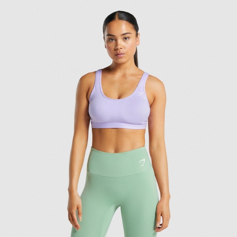 Αθλητικο Σουτιεν Gymshark Scoop Neck Αθλητικά ανοιχτο μωβ | 061OCGAMR