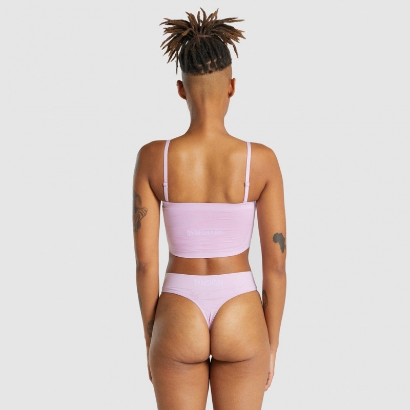 σουτιεν στραπλεσ Gymshark Seamless Bandeau ανοιχτο ροζ | 895EZFRJB
