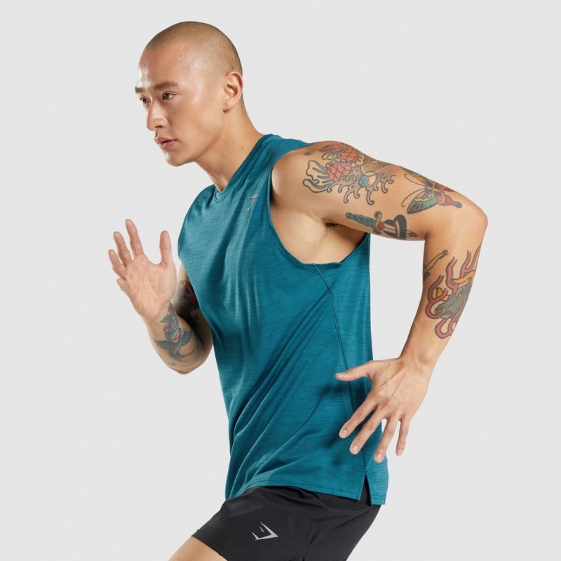 αμανικα μπλουζακια Gymshark Speed Teal / Teal Marl | 459OHDEFB