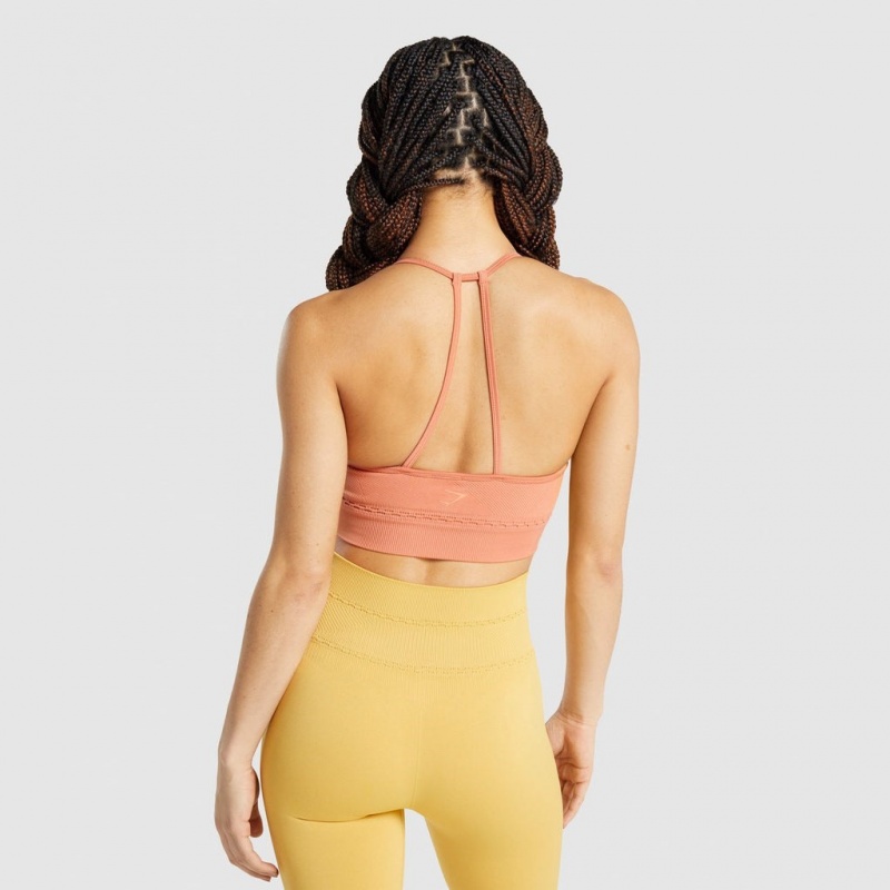 Αθλητικο Σουτιεν Gymshark Studio Seamless πορτοκαλι | 704XVOKZD