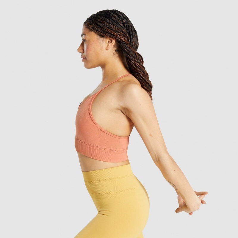 Αθλητικο Σουτιεν Gymshark Studio Seamless πορτοκαλι | 704XVOKZD