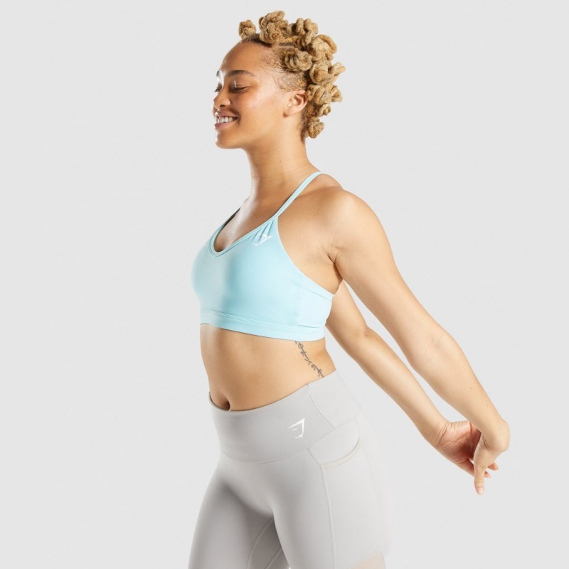 Αθλητικο Σουτιεν Gymshark V Neck Αθλητικά τυρκουάζ | 938WNSLPU