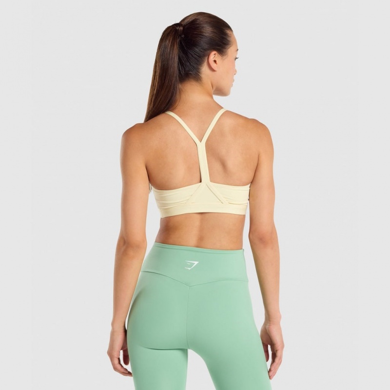 Αθλητικο Σουτιεν Gymshark V Neck Αθλητικά ανοιχτο κίτρινα | 948EGNFZM